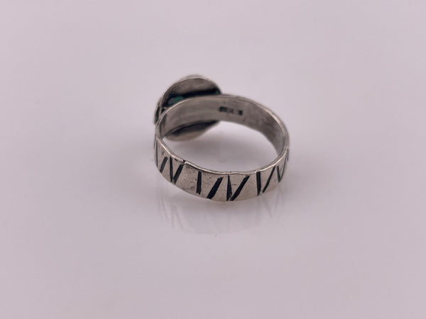 size 8 sterling silver artisan flower rose ring