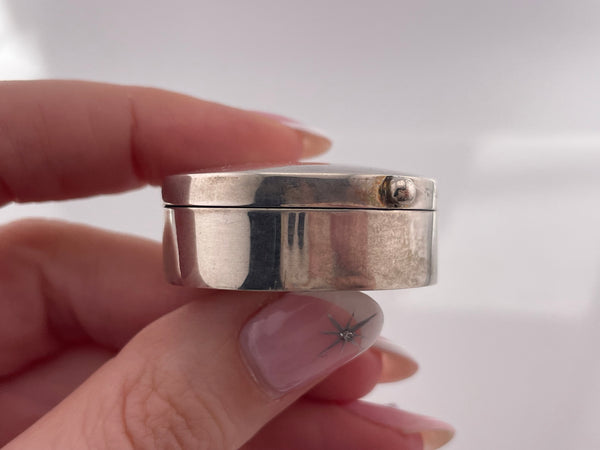 sterling silver pill box container