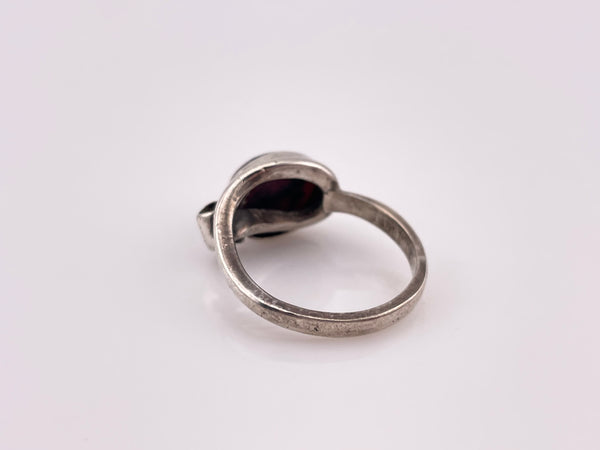 size 10 sterling silver rhodonite ring