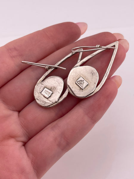 sterling silver faceted quartz dangle earrings