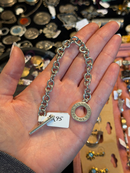 RESERVED PRIVATE LISTING -- sterling silver Tiffany circle bracelet C12