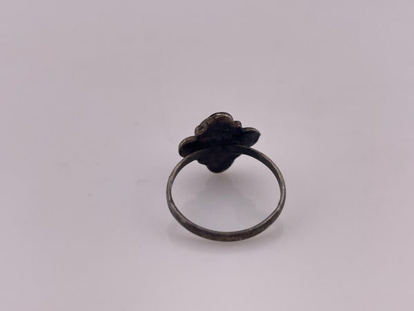 size 5.5 sterling silver crushed turquoise ring