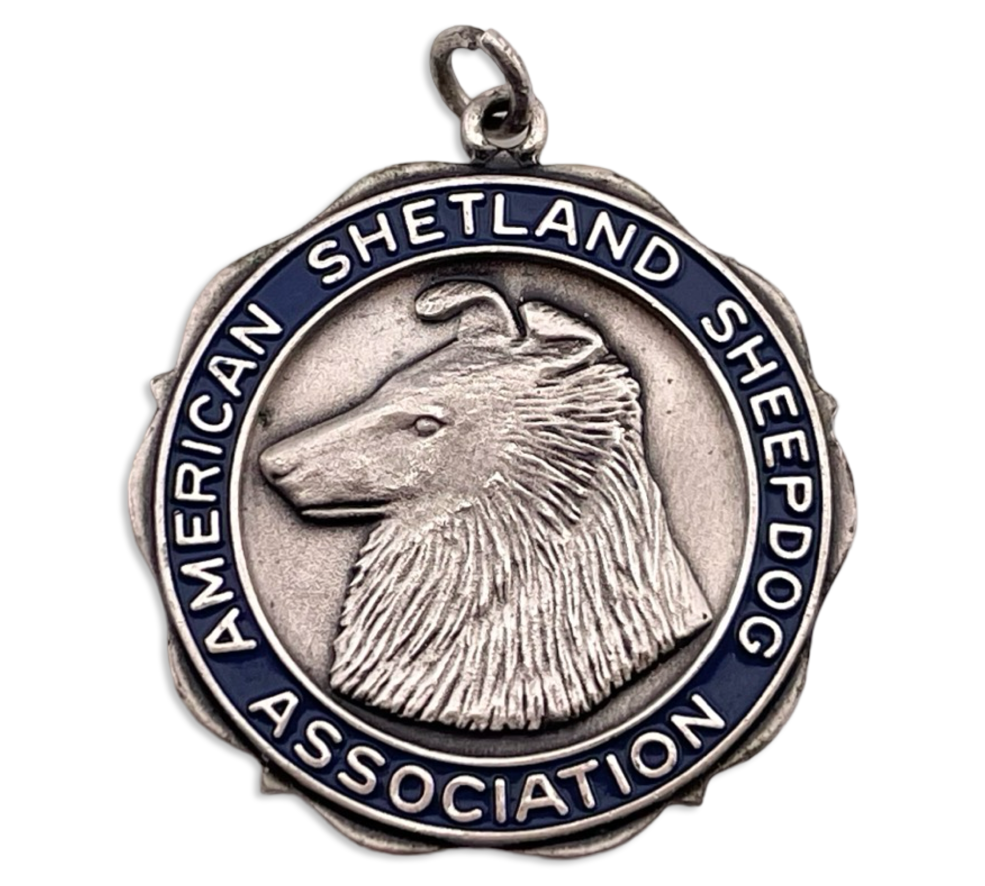 sterling silver American Shetland Sheepdog Association pendant