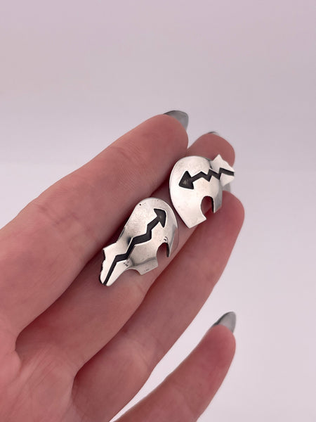 sterling silver spirit of the bear post earrings