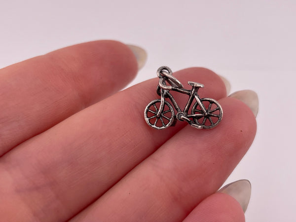 sterling silver bicycle pendant