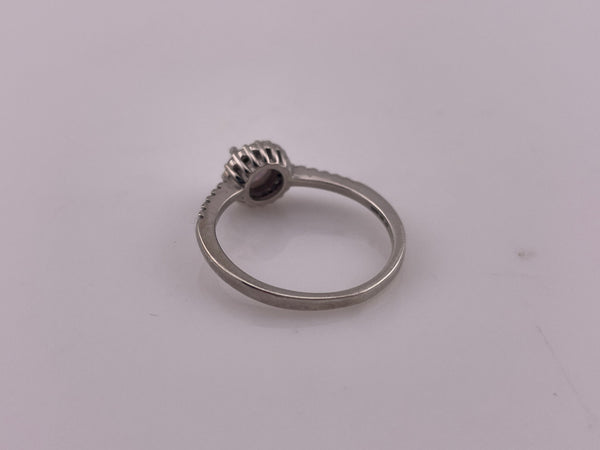 size 7.25 sterling silver faux opal rhinestone ring