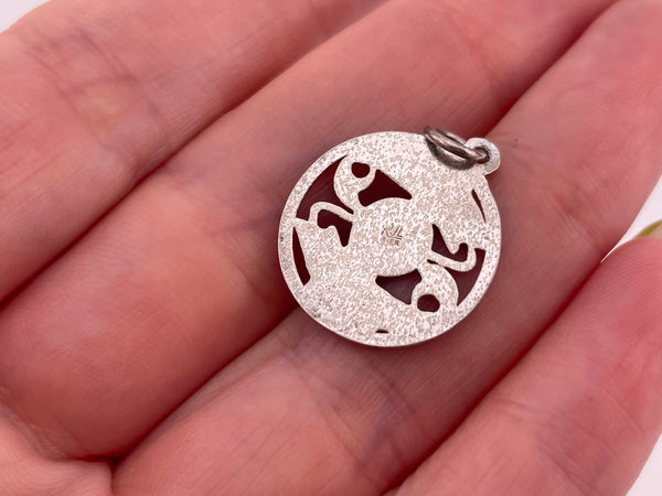 sterling silver rhodium plated Pisces the Fish zodiac pendant