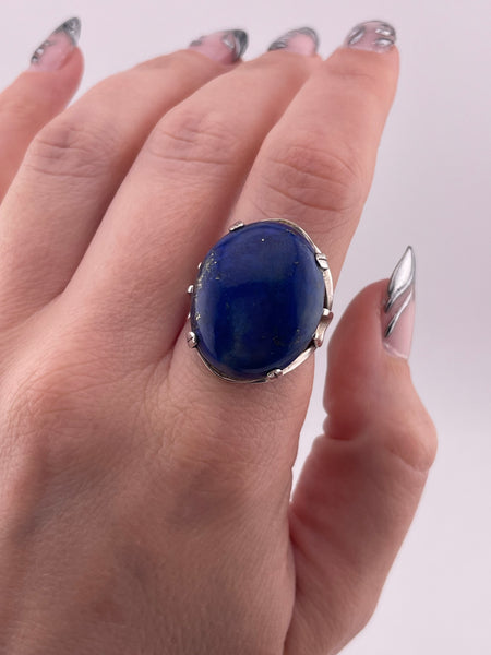 size 8 sterling silver lapis ring