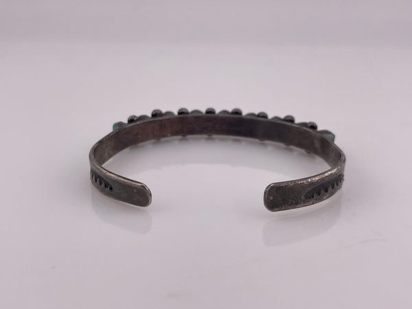 sterling silver turquoise snake eye cuff bracelet