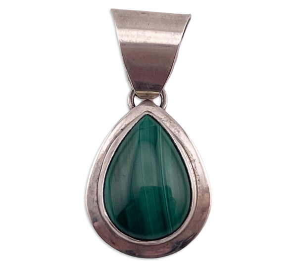 sterling silver malachite pendant