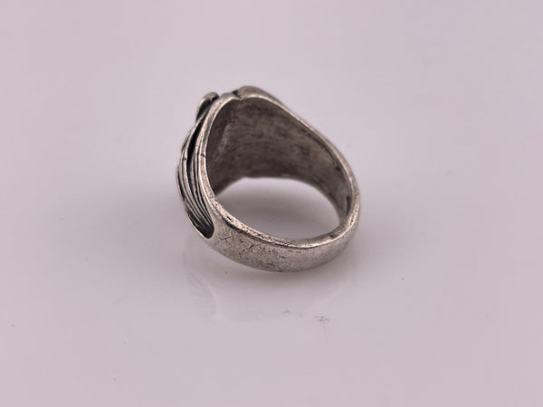 size 8 sterling silver lions head ring