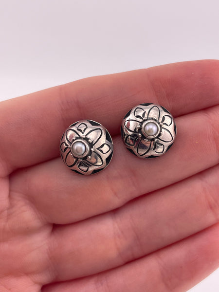 sterling silver Lori Bonn pearl post earrings ***Non sterling posts***