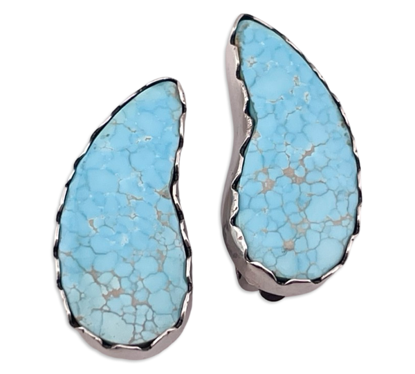 sterling silver turquoise clip on earrings