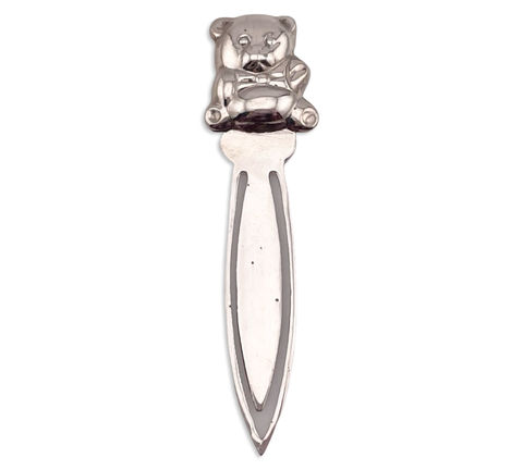 sterling silver teddy bear bookmark