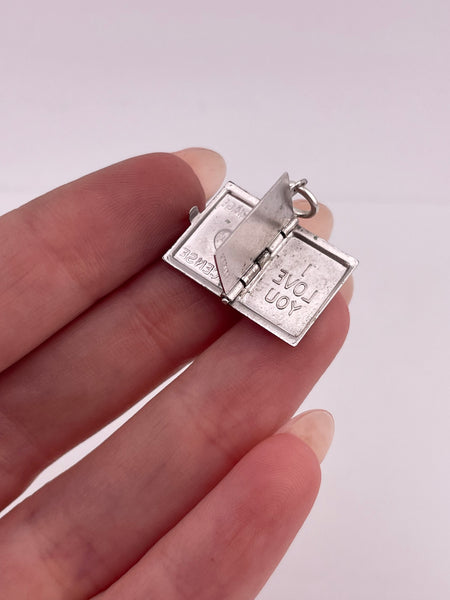 sterling silver 'marriage license' pendant