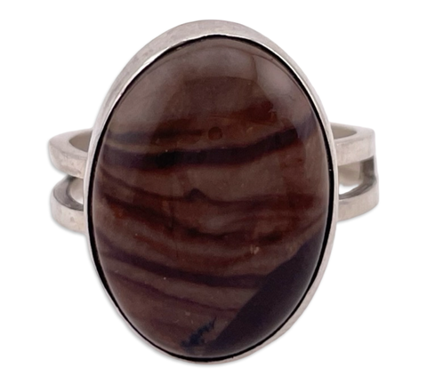 size 6.5 sterling silver jasper ring