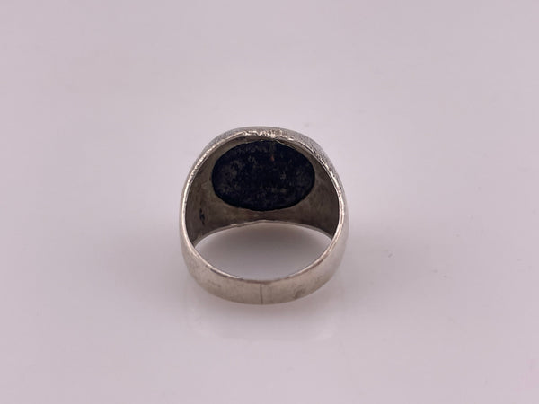 size 6.75 sterling silver very worn ancient coin replica ring