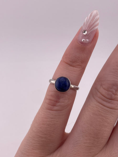 size 2 sterling silver sodalite ring