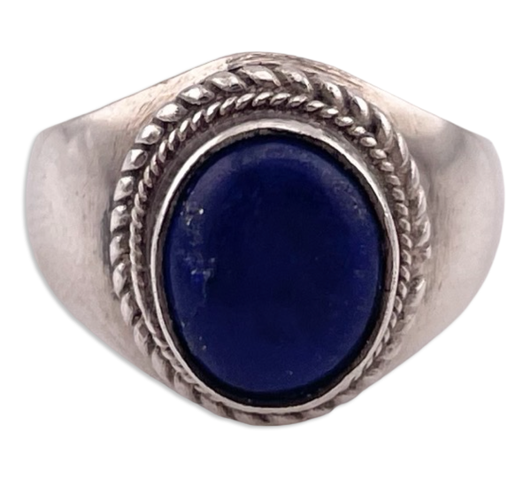 size 7 sterling silver lapis ring