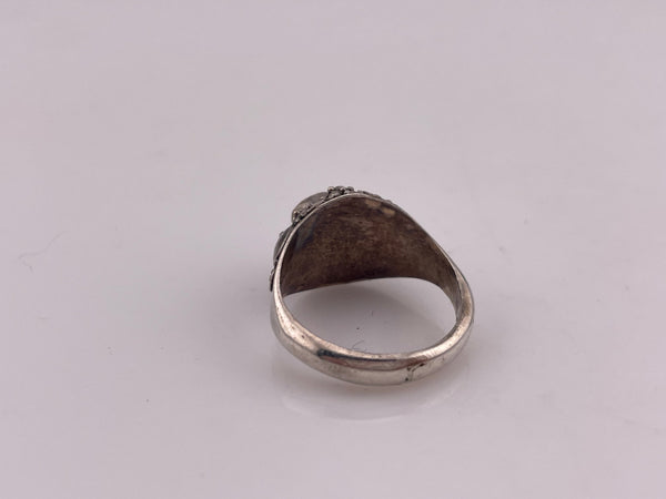 size 7.5 sterling silver hematite ring