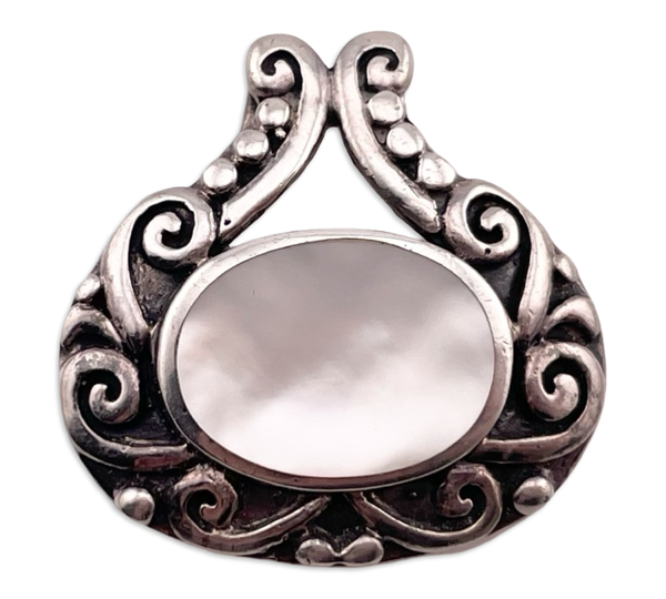sterling silver mother of pearl pendant