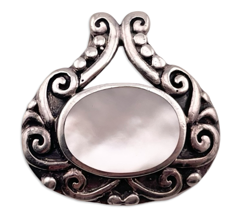 sterling silver mother of pearl pendant