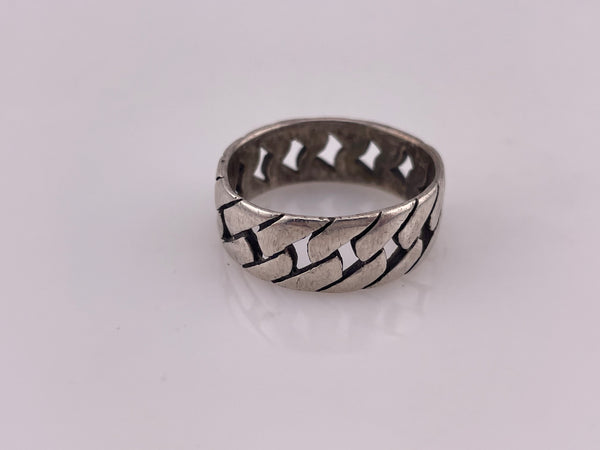 size 11.75 sterling silver chain style band ring
