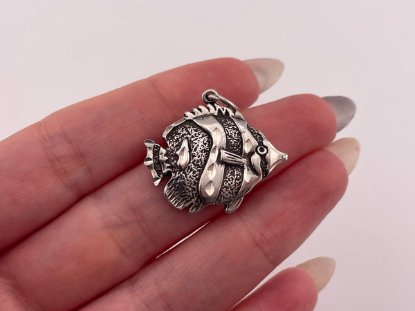 sterling silver fish pendant