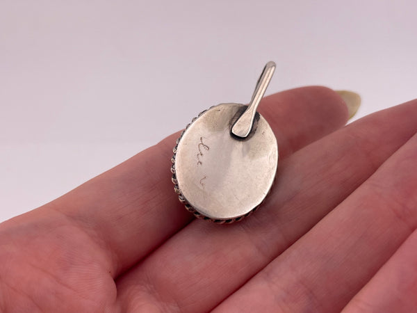 sterling silver howlite pendant