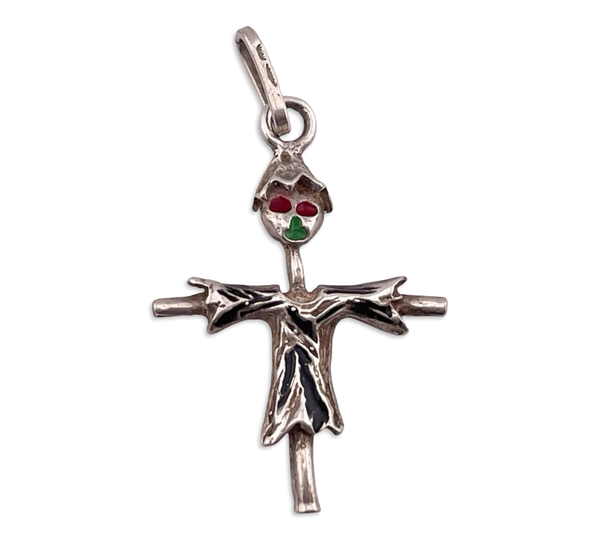 800 silver scarecrow resin pendant