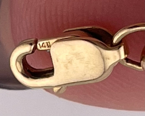 14k yellow gold opal & diamond squiggle link bracelet