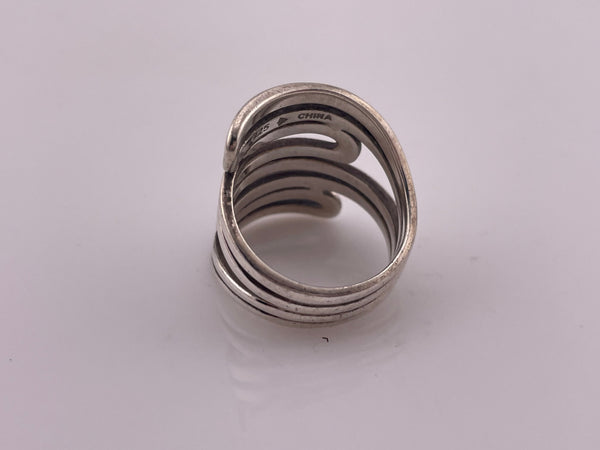 size 9 sterling silver Silpada stoneless maze ring