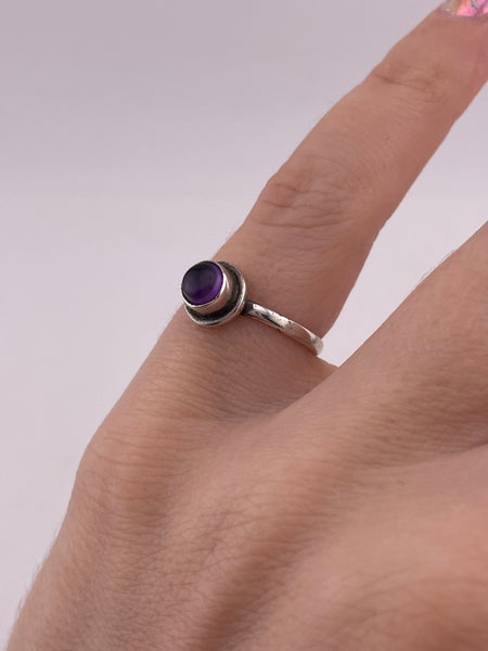 size 5.5 sterling silver amethyst ring