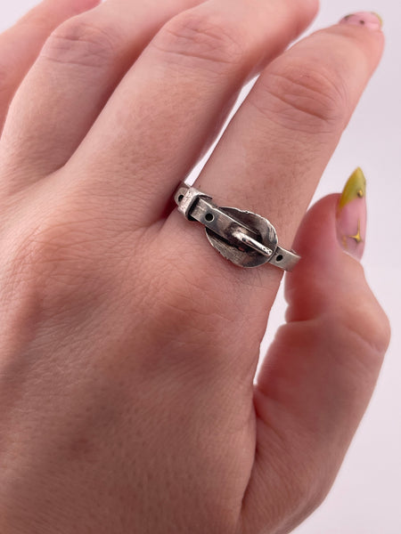 size 12.5 sterling silver Mexican belt ring