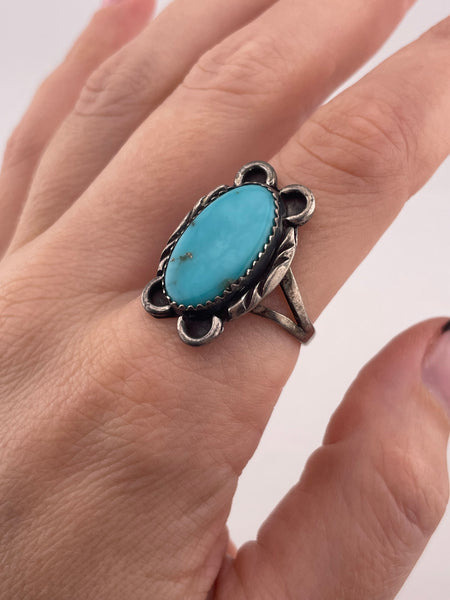 size 9.5 sterling silver turquoise ring