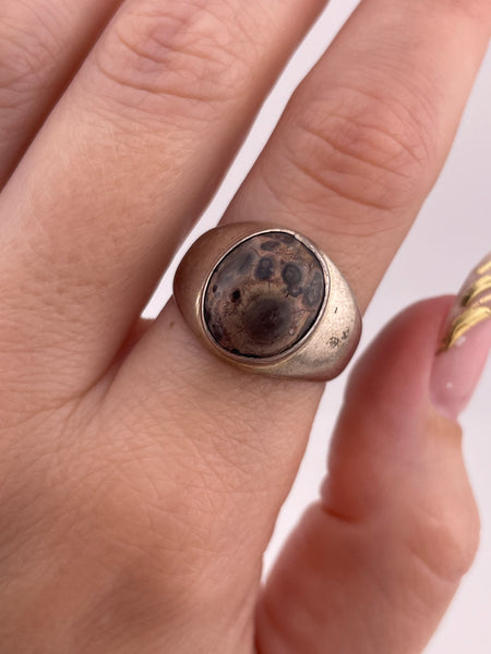 size 8.5 sterling silver jasper ring