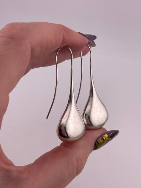 sterling silver stoneless jug threader dangle earrings