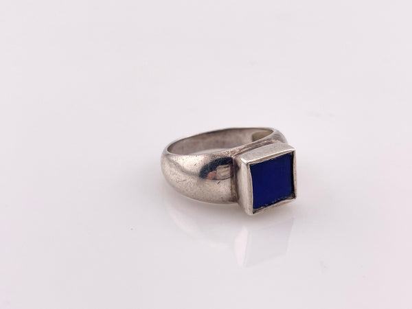 size 7 sterling silver lapis square ring
