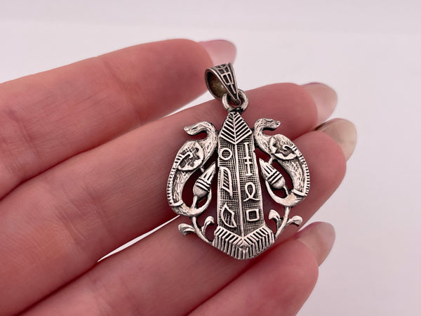 sterling silver Egyptian Revival style pendant