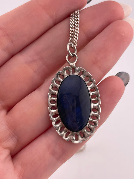 sterling silver 23-1/2" labradorite necklace