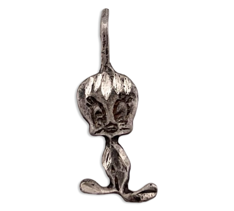 sterling silver cartoon character bird pendant