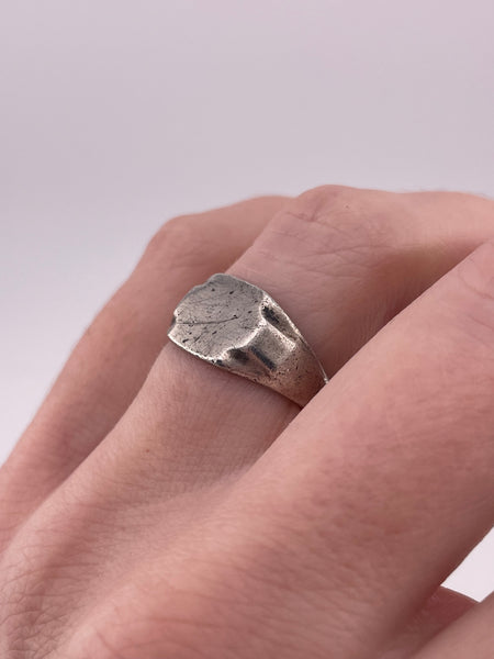 size 6.25 sterling silver signet ring ***AS IS***