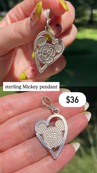 RESERVED PRIVATE LISTING -- sterling silver mouse pendant C12