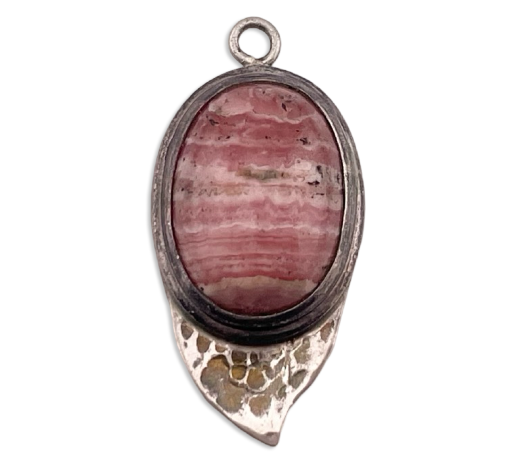 sterling silver rhodochrosite pendant