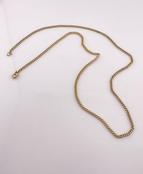 gold filled 24" curb chain necklace