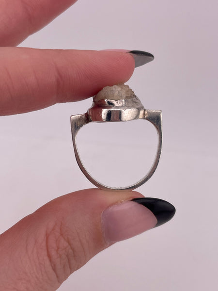 size 9 sterling silver druzy ring