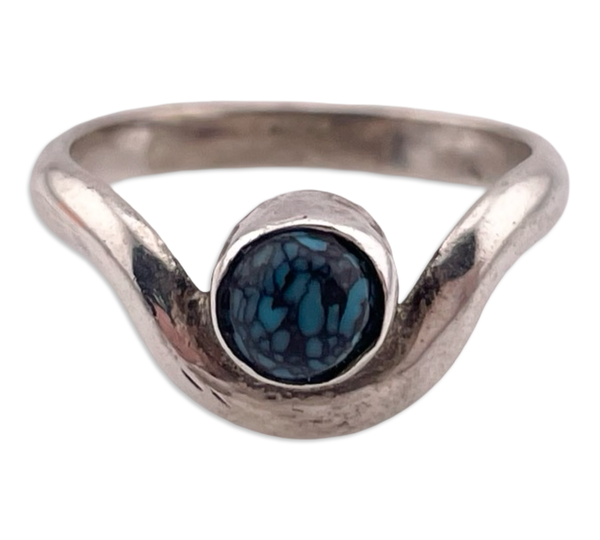 size 5.5 sterling silver turquoise ring