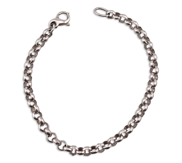 sterling silver 7 3/8" rolo chain link bracelet