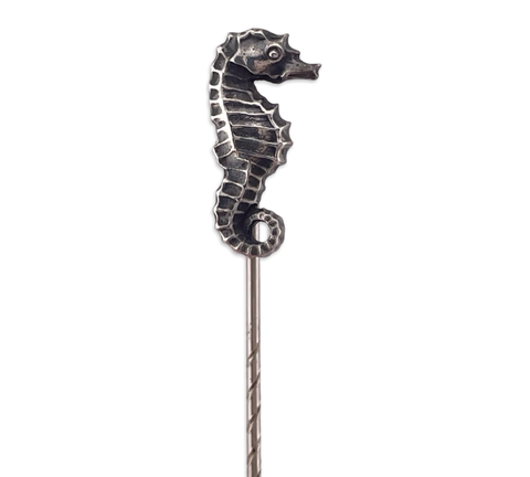 sterling silver seahorse stick pin
