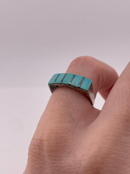 size 5.25 sterling silver turquoise ring